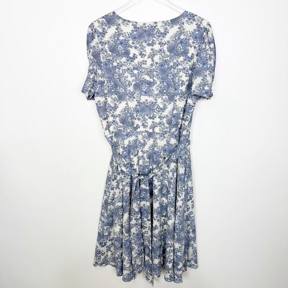 Julia Jordan Floral Print Button Front Puff Sleeve Dress 16 - Picture 9 of 12